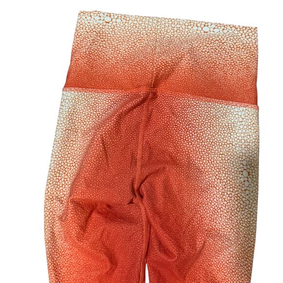Niyama Sol orange and white leggings sz S fitted sexy lightweight yoga activewr - Picture 3 of 6